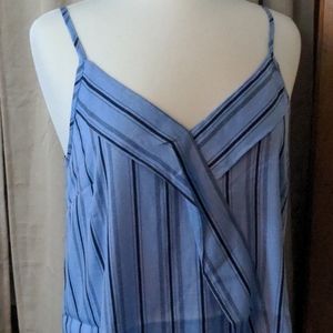 🆕 Blue striped Linen Tank, NWT